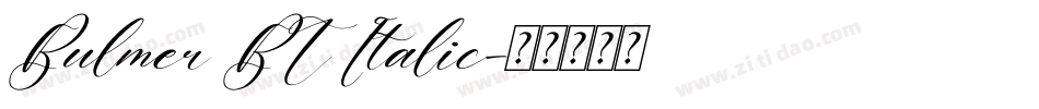 Bulmer BT Italic字体转换